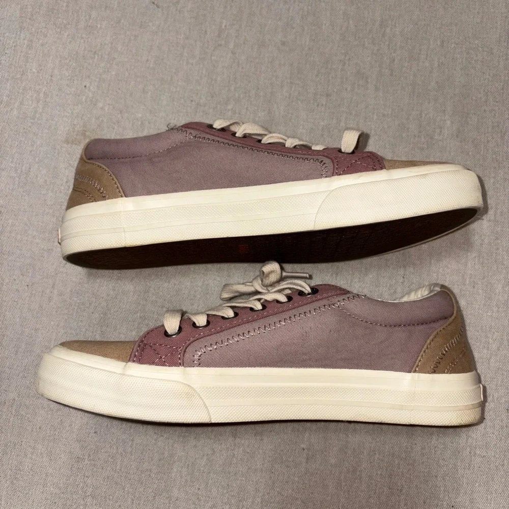 Taos Plim Soul Mauve Tan Canvas Low Top Sneakers Womens 7.5‎ - Picture 8 of 8